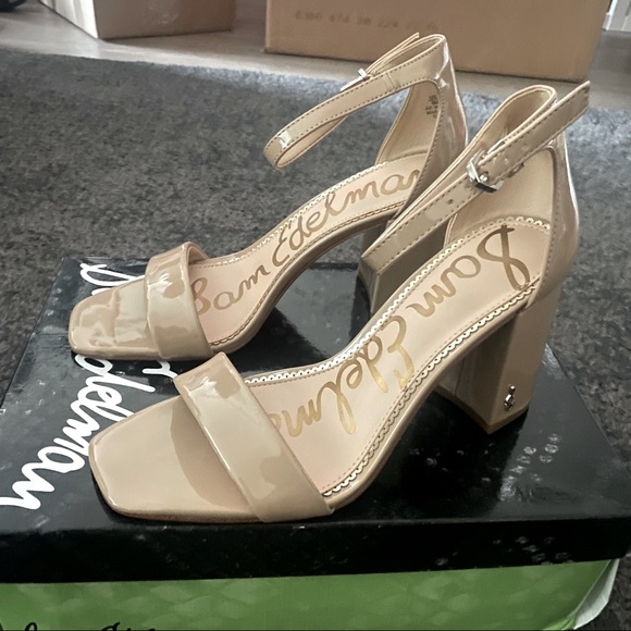 Sam Edelman Shoes - Sam Edelman Daniella nude patent sandals